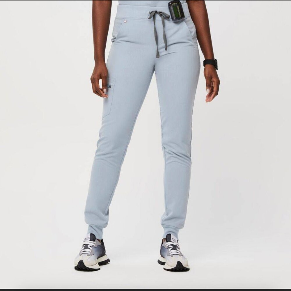 FIGS women's Dusty Blue Zamora™ - Jogger Scrub Pants - S / Dusty Blue